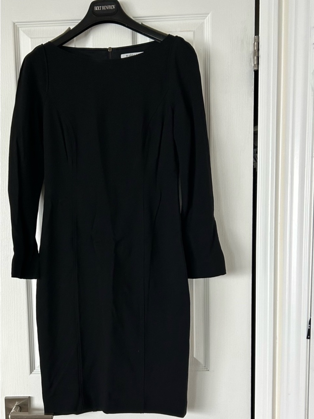 MARELLA Black Long-Sleeve Sheath Dress